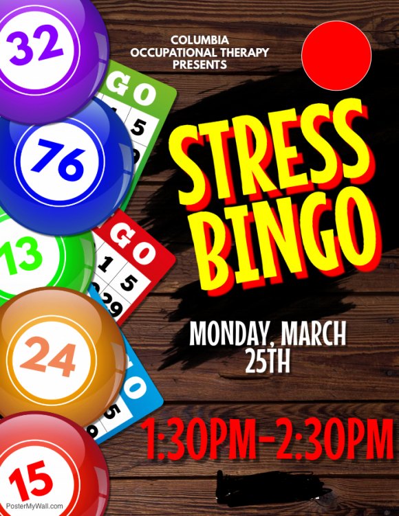 March 25th, Columbia OT Students Bring "Stress Bingo" To the Senior Center March 25th, Columbia OT Students Bring "Stress Bingo" To the Senior Center